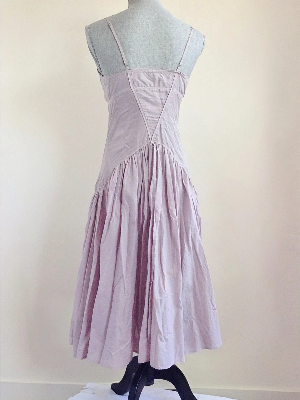 Armani Exchange Archival Lavender Silk Cotton Midi Dress 4 Wedding Guest Summer - Picture 6 of 12